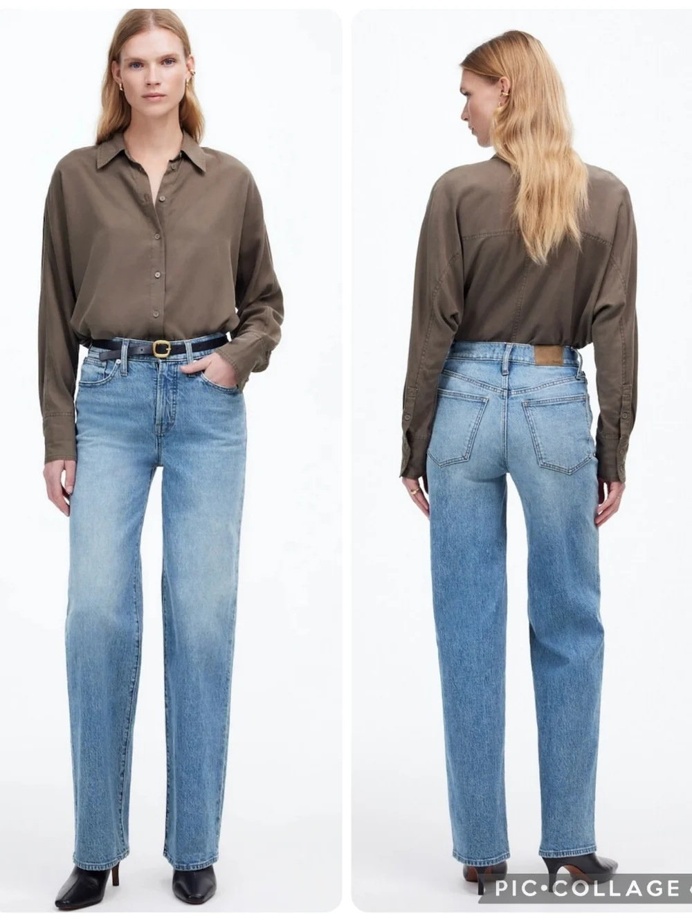 Madewell The Perfect Vintage Wide-Leg Jean Blue Denim Jeans Enmore Wash Size 28 - Picture 1 of 14